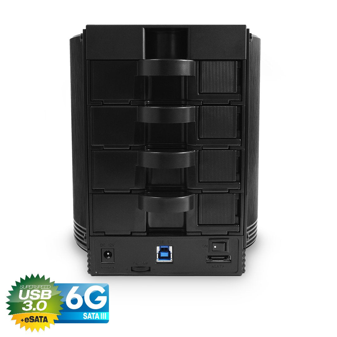 Fantec Sq-35u3e-6g Raid Schwarz 4x3,5  Sata Hdd Usb3.0 Esata