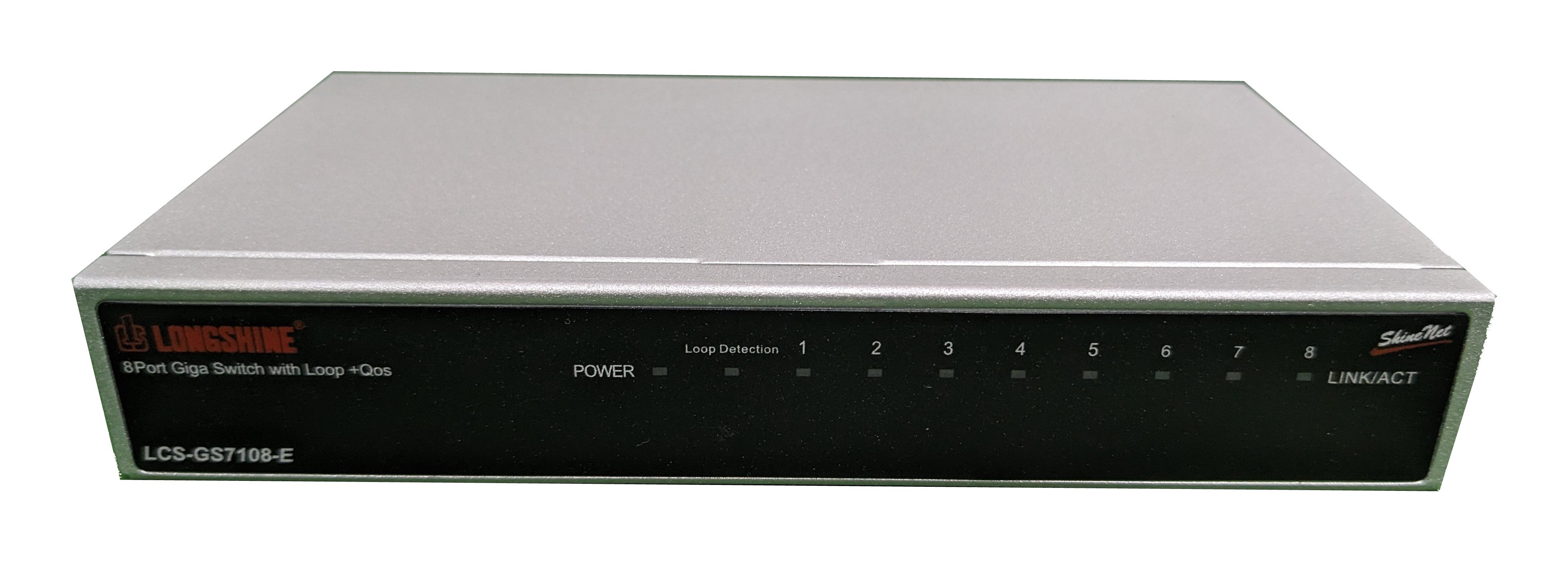 EAN 4016621124199 - Longshine 8-Port 10/100/1000 Mbit/s Desktop No administrado Gigabit Ethernet (10/100/1000) Escritorio Pla imagen 1