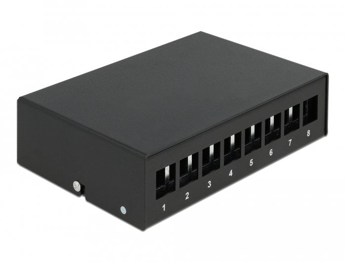 Delock Keystone Patchpanel 8 Port Schwarz