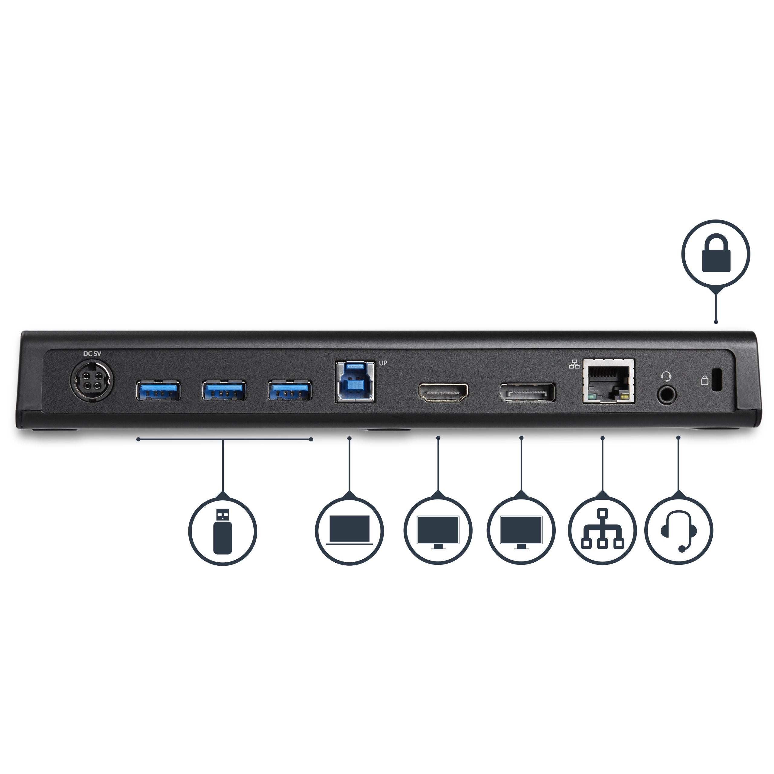 EAN 0065030859233 - StarTech.com USB3DOCKHDPC base para portátil y replicador de puertos Alámbrico USB 3.2 Gen 1 (3.1 Gen 1)  imagen 4