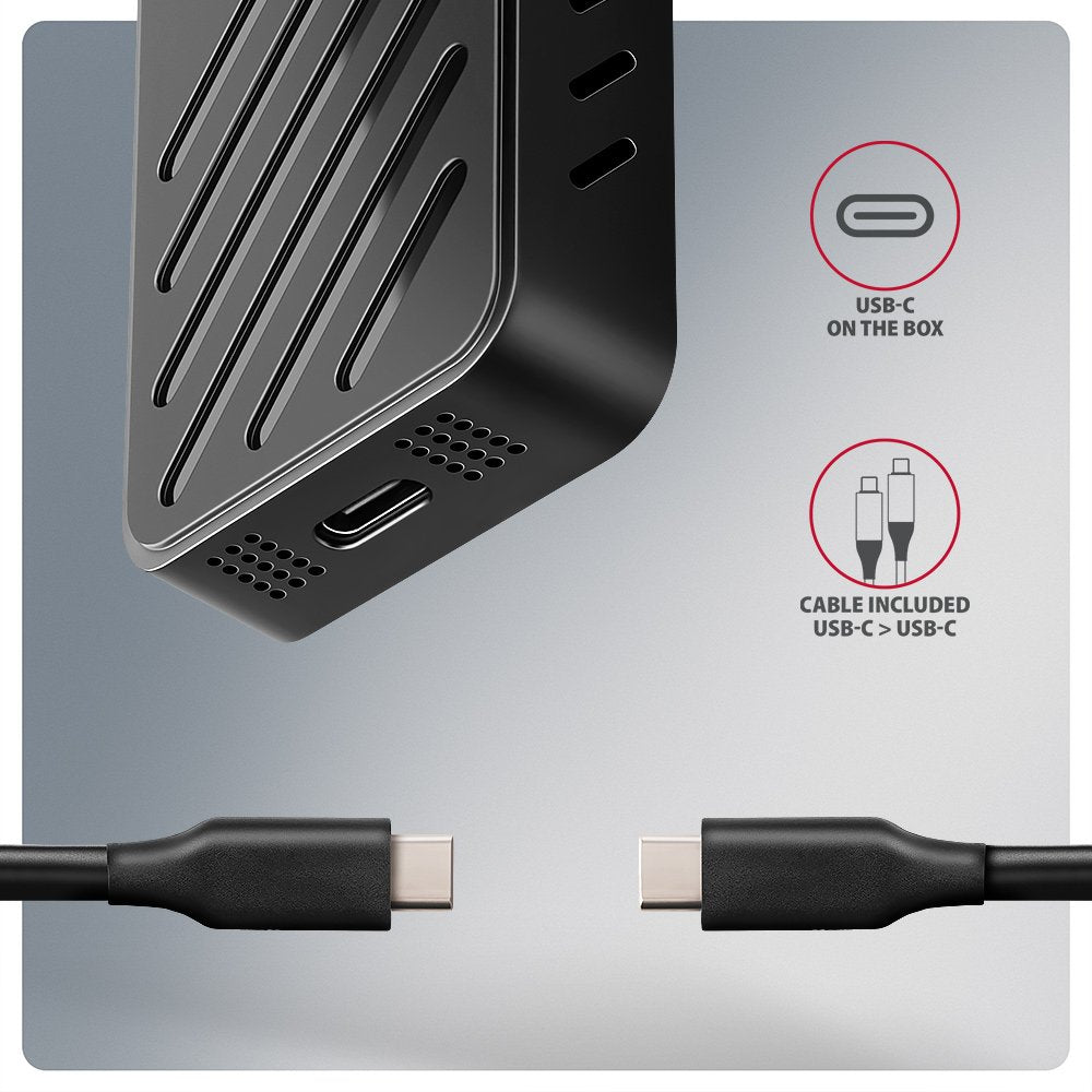 Eem2-20g Carcasa Externa De Aluminio Usb-C 3.2 Gen 2 M.2 Nvme Ssd 20gbps