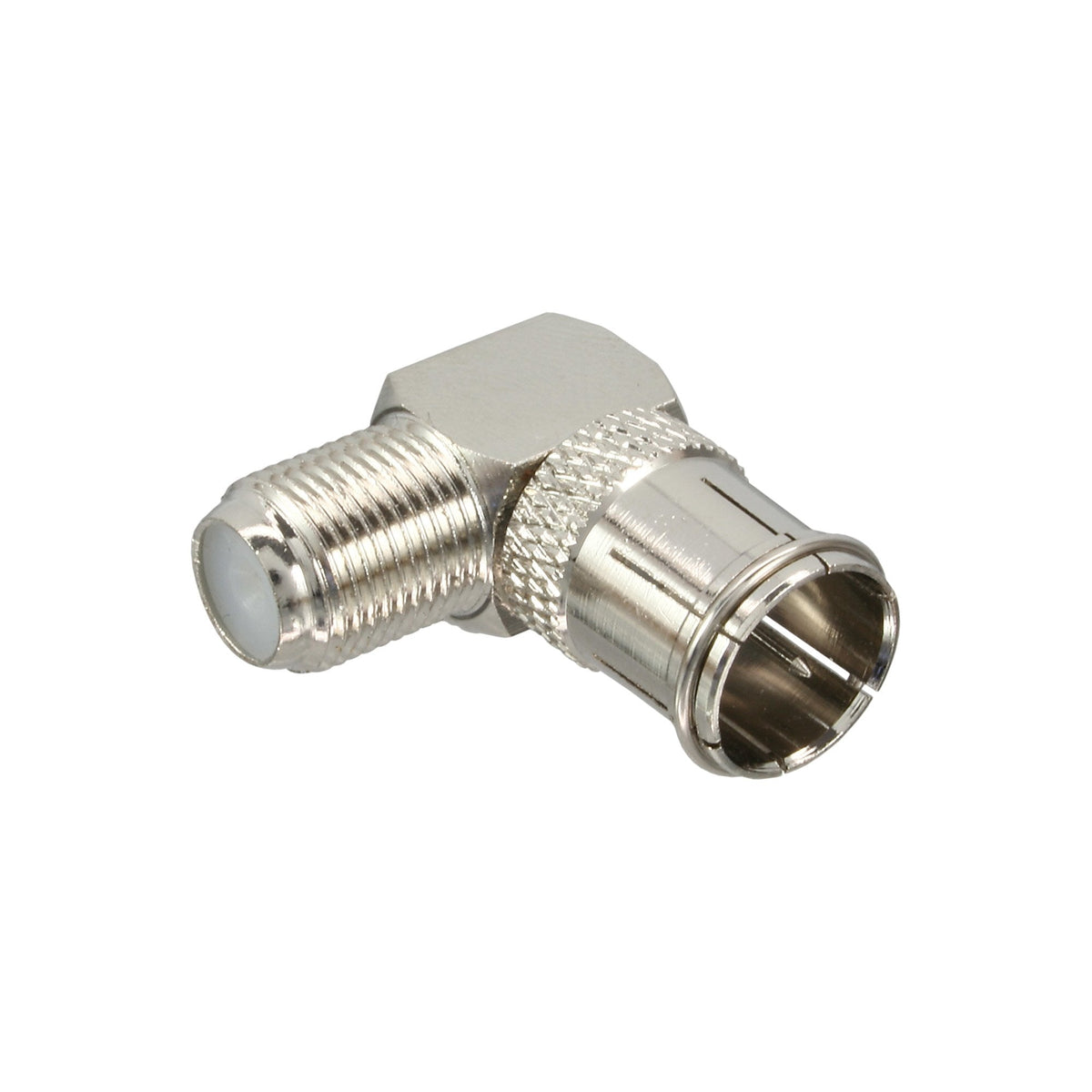 Adaptador Inline F-Quick Macho Sat A F Hembra Sat En Ángulo