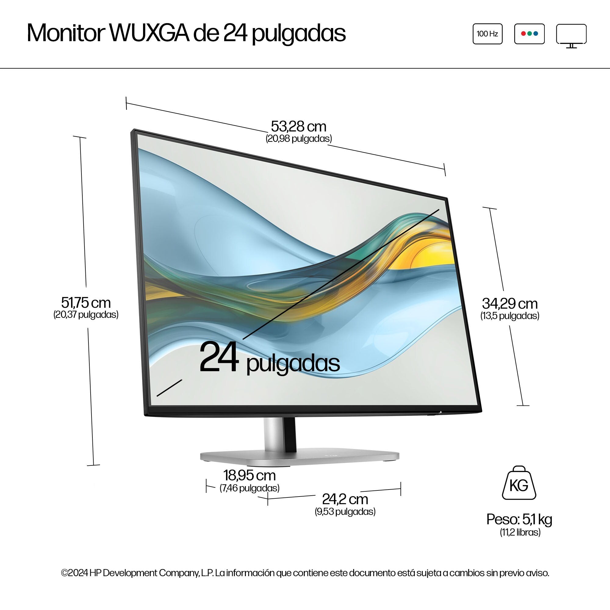 EAN 5715063749838 - HP Series 5 Pro 24 inch WUXGA Monitor - 524pn PVC Free pantalla para PC 61 cm (24") 1920 x 1200 Pixeles L imagen 8