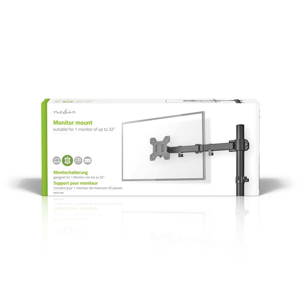 Nedis Schreibtisch Monitorhalterung 1 Bildschirm  15 - 32 "  75x75   100x100  Vollbeweglich