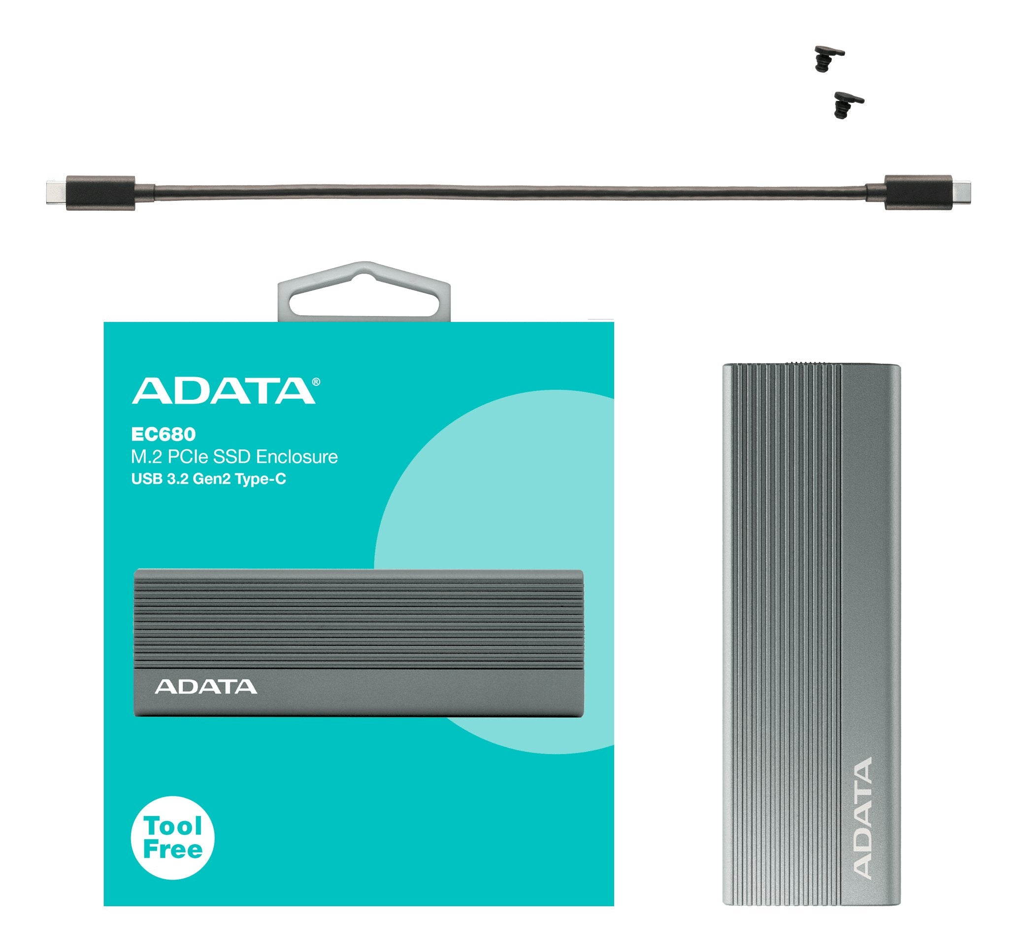 Obudowa Zewnetrzna Ssd M.2 Ec680 Usb3.2c 10gbps