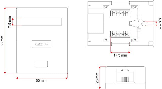 EAN 5901738551084 - A-LAN GN005 caja de conexiones de red Cat5e Blanco imagen 2