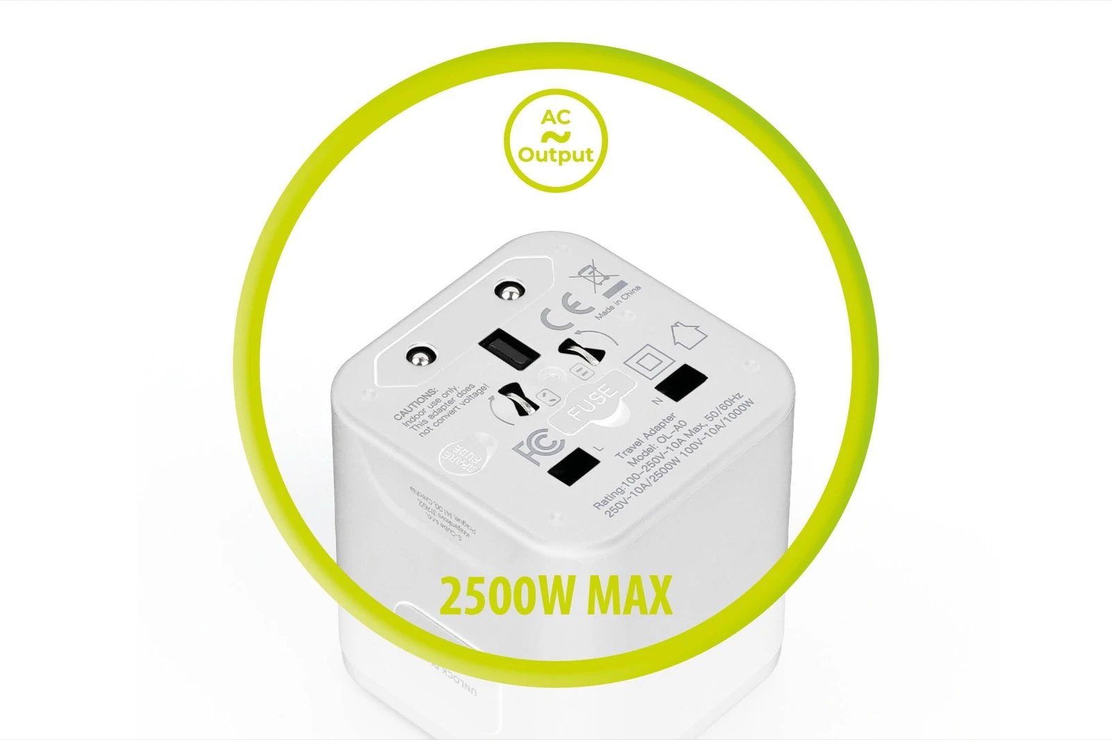 Mobile Origin Travel Adapter Pw30 Eu/Uk/Us/Aus, White