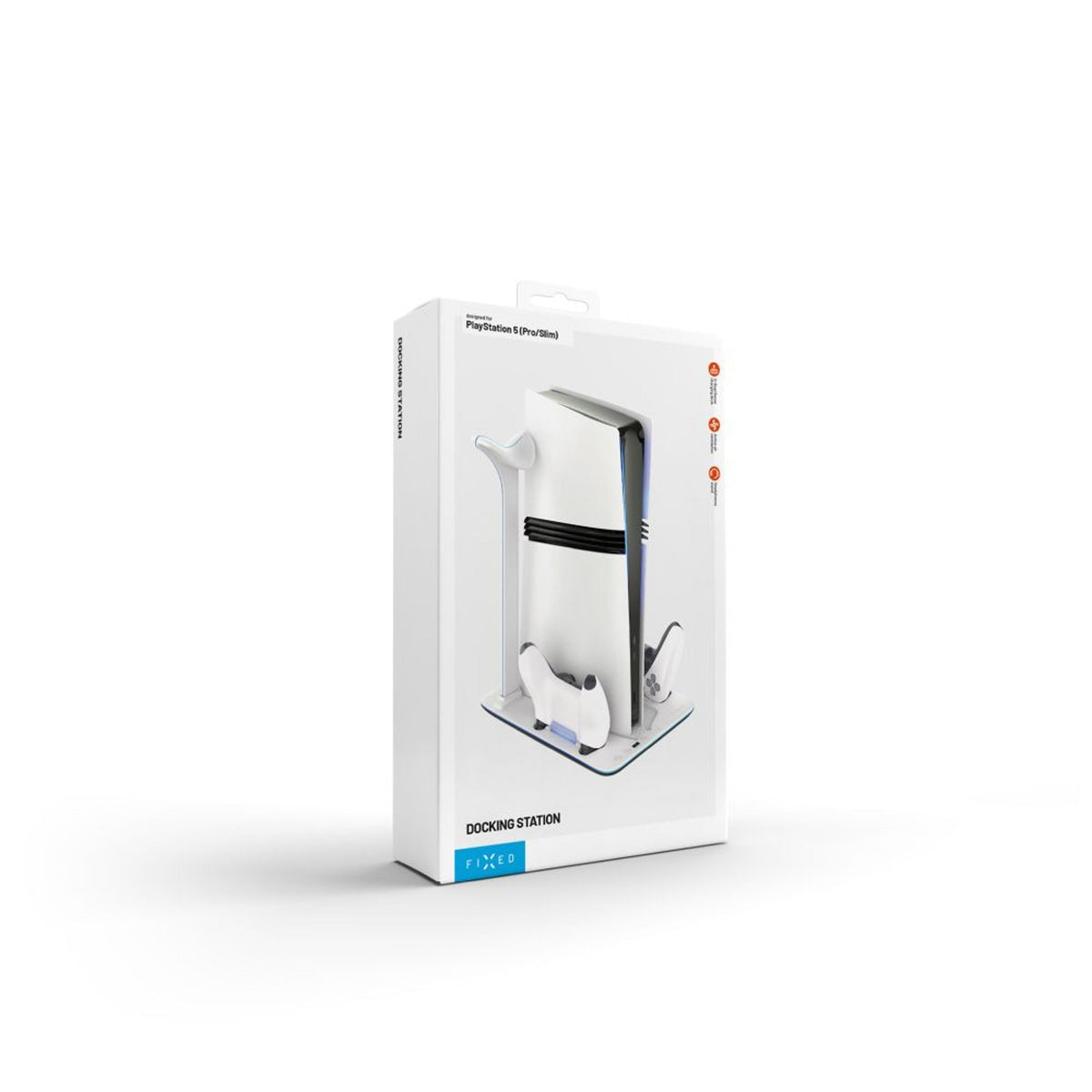 Fixed Docking Station For Playstation 5 (Pro Slim), Negro And White