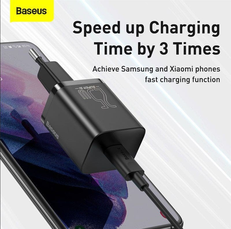 EAN 6953156206021 - Baseus TZCCSUP-L01 cargador de dispositivo móvil Smartphone Negro Corriente alterna, USB Carga rápida Int imagen 7