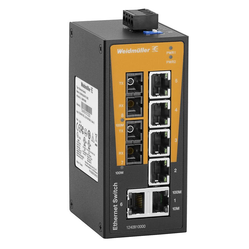 Weidmüller 1412110000 Ie-Sw-Bl08-6tx-2scs Industrial Ethernet Switch - 100 Mbps