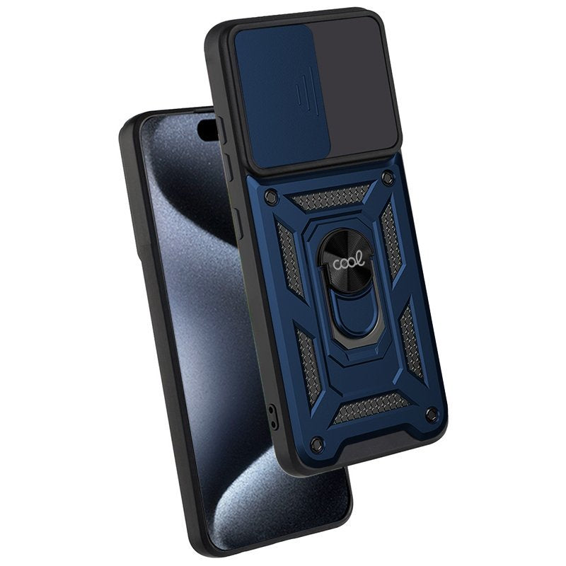 Funda Cool Iphone 15 Pro Hard Ring Azul