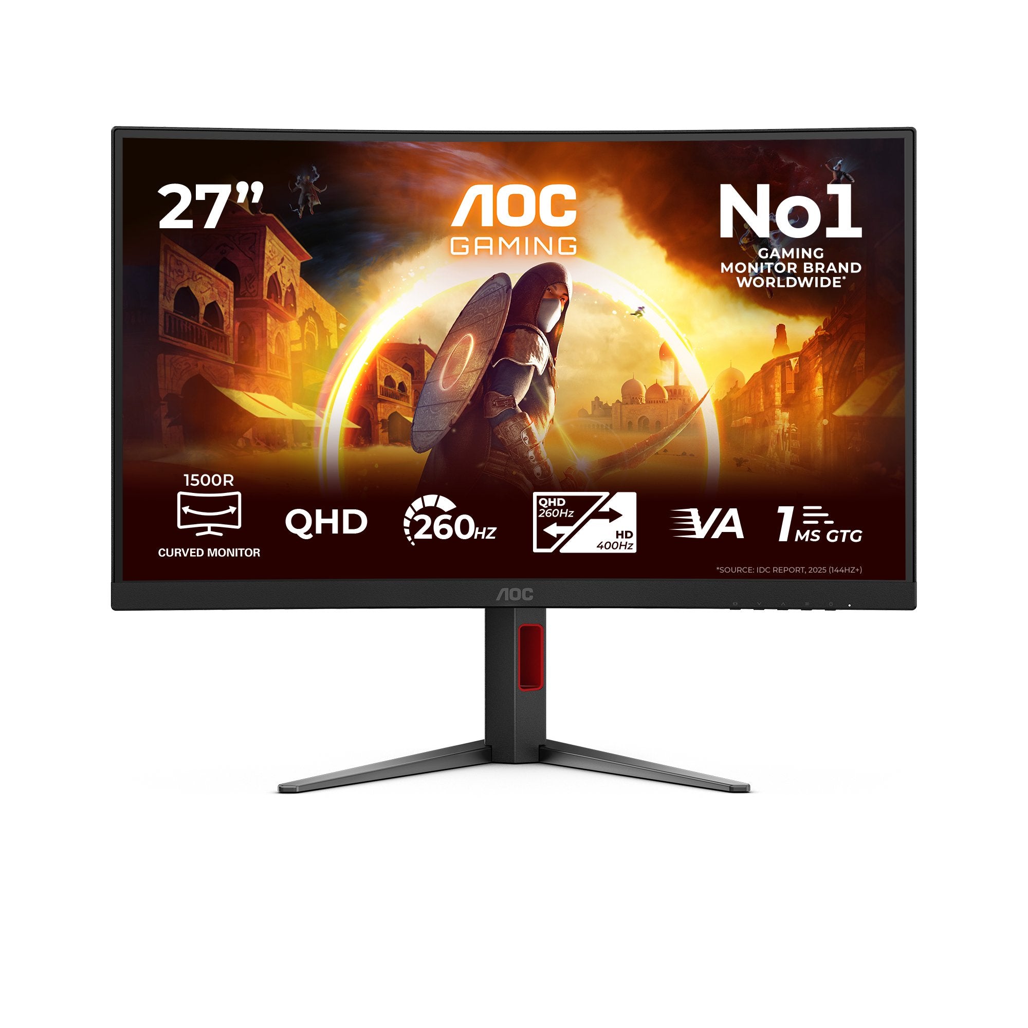 EAN 4038986183703 - AOC G4 CQ27G4Z2P pantalla para PC 68,6 cm (27") 2560 x 1440 Pixeles Quad HD LCD Negro, Rojo imagen 1