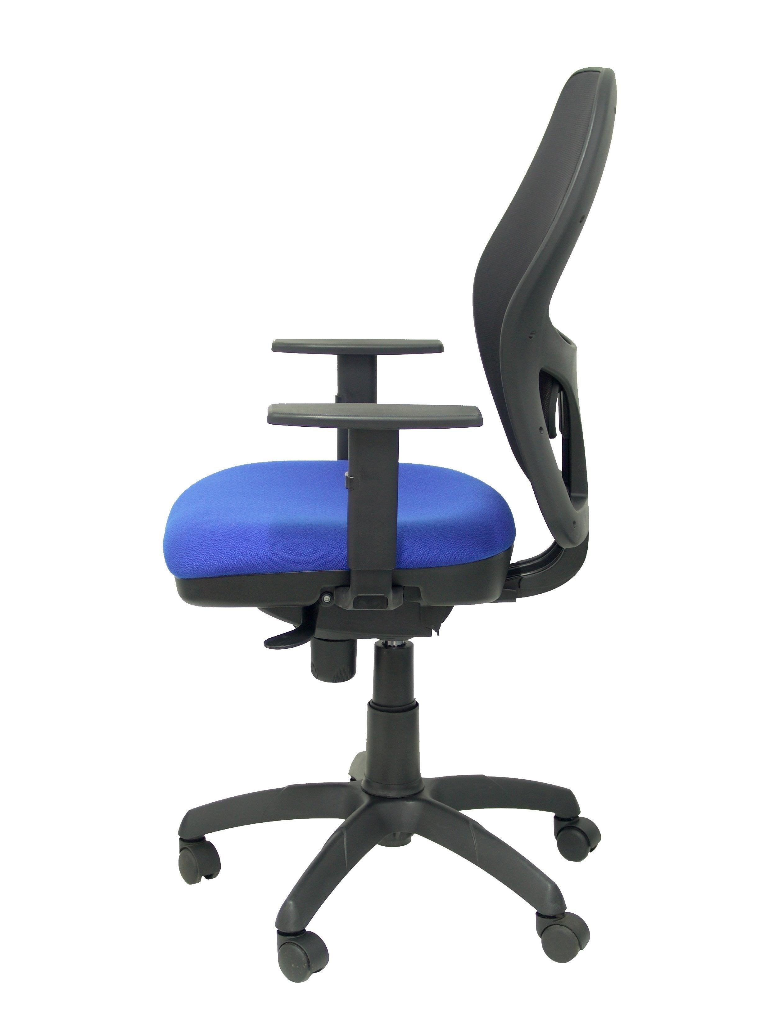 Silla Jorquera Malla Negra Asiento Bali Azul