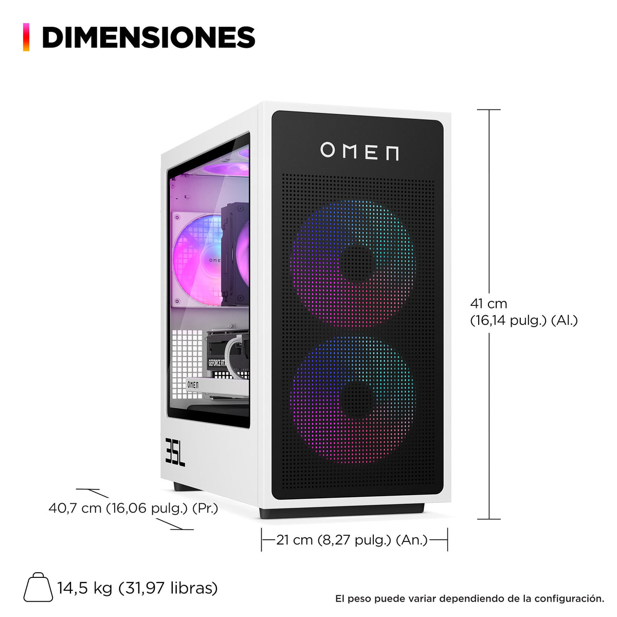 EAN 199251006043 - HP OMEN 35L GT16-0090ns PC AMD Ryzen™ 7 8700F 32 GB DDR5-SDRAM 1 TB SSD NVIDIA GeForce RTX 5070 Ti FreeDOS imagen 5