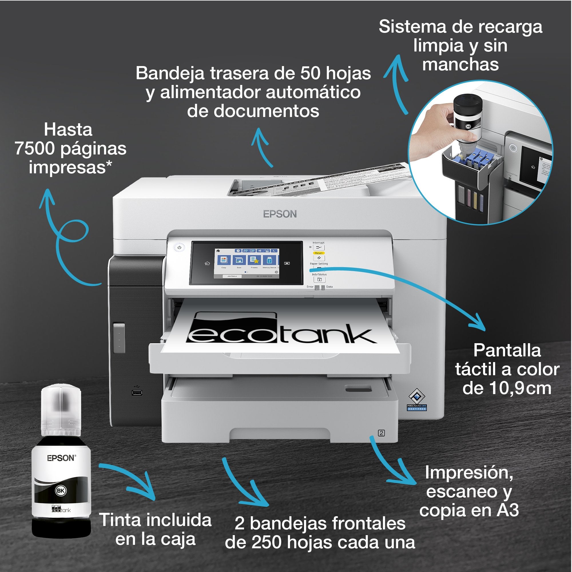 EAN 8715946690360 - Epson EcoTank ET-M16680 Inyección de tinta A3 4800 x 1200 DPI Wifi imagen 13