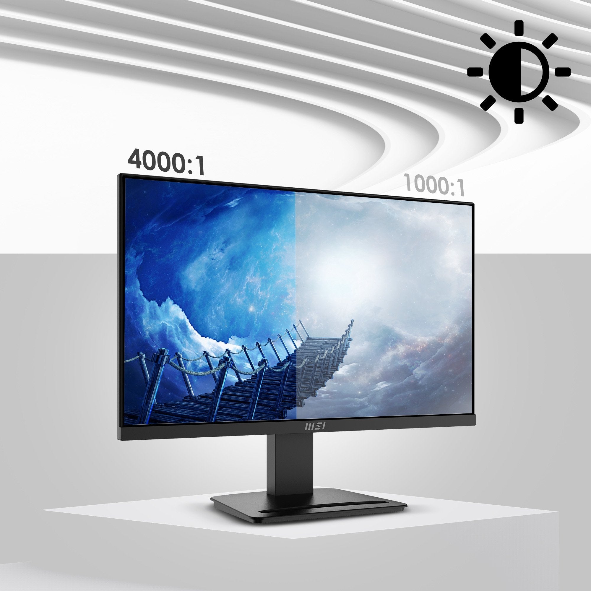 Monitor Msi Pro Mp2412 Negro 23.8" Va 100hz 4ms Hdmi D-Sub