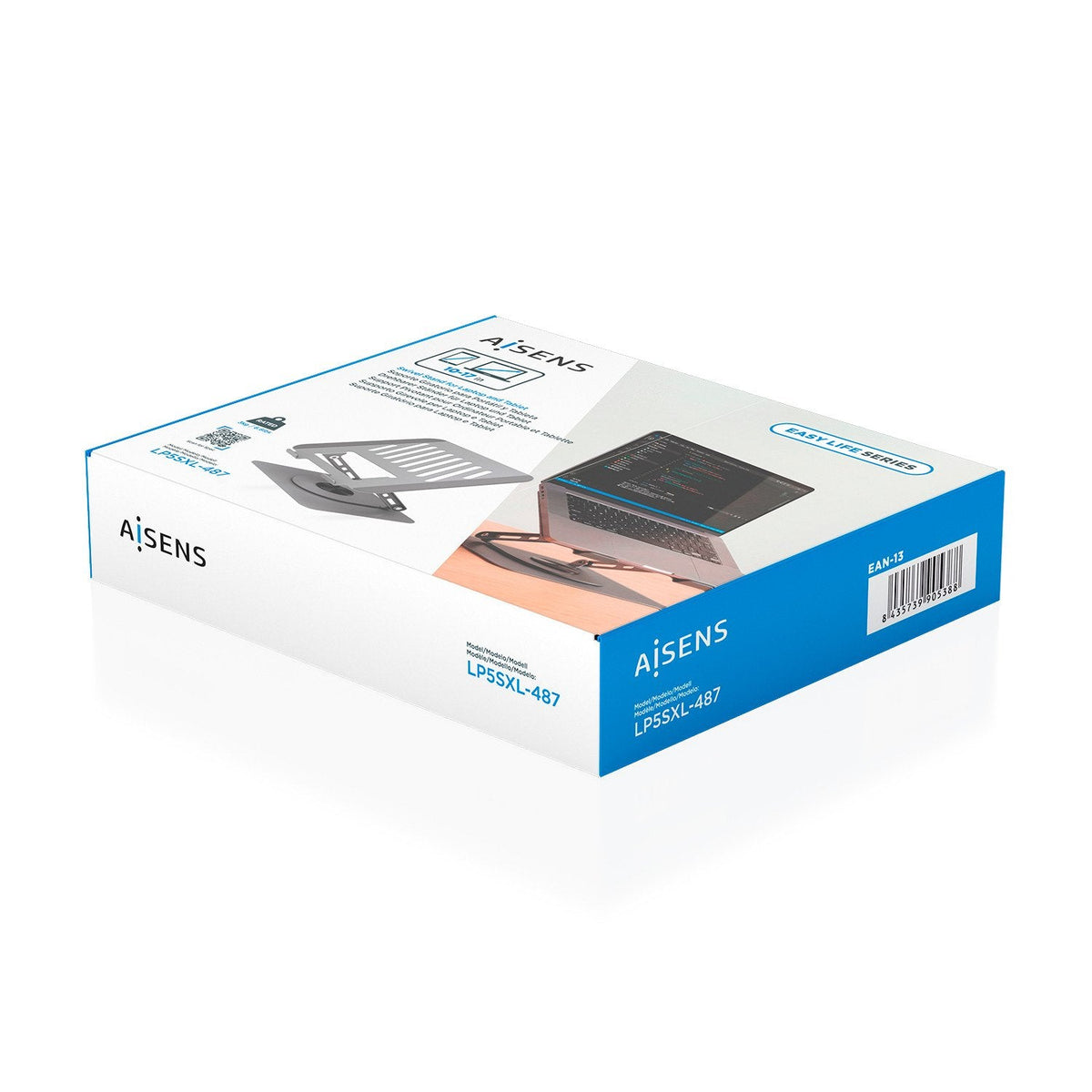 Soporte De Sobremesa Aisens Lp5sxl-487 Para Portátil De 10-17' Hasta 3kg
