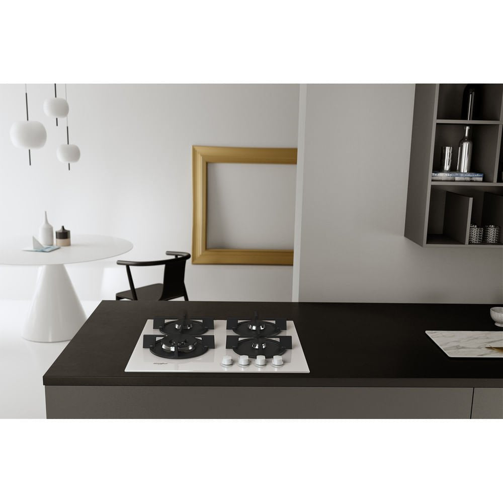 EAN 8003437605567 - Whirlpool AKT 625/WH Negro, Blanco Integrado 60 cm Encimera de gas 4 zona(s) imagen 6