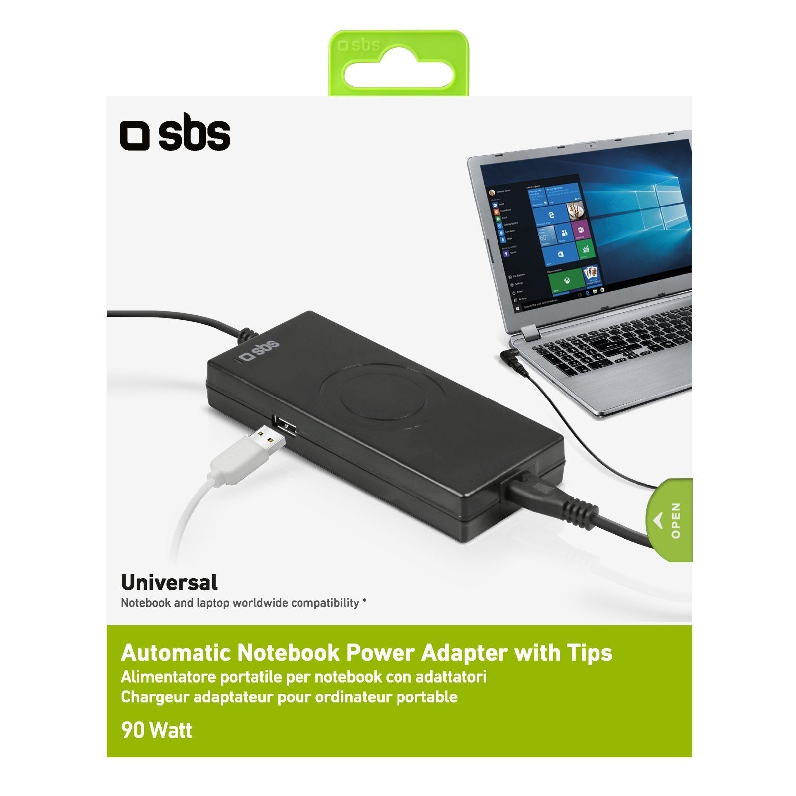 Sbs Cargador Para Portátil 90w Mit Adaptern