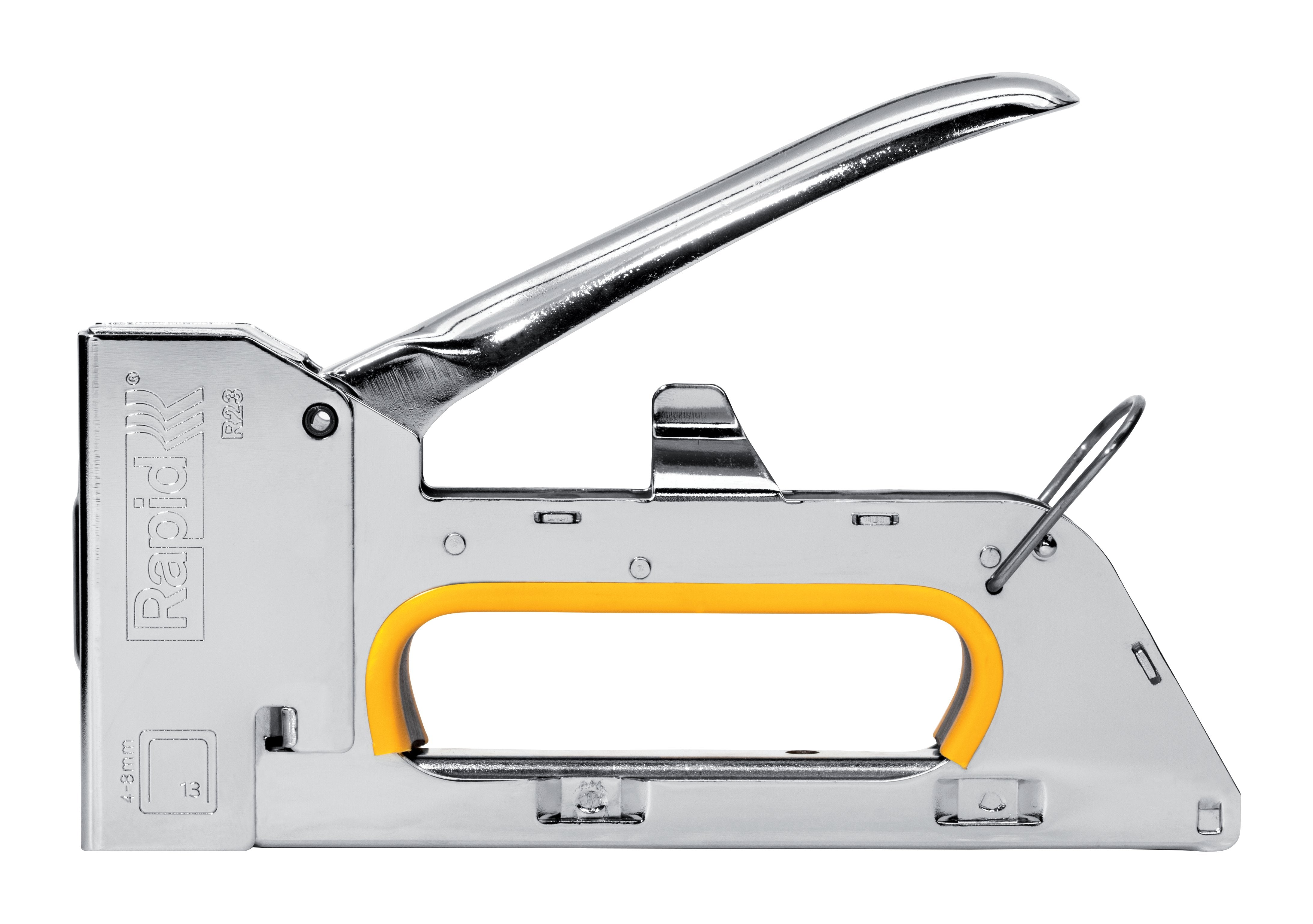 Clavadora/Grapadora  Rapid Pro R23  Para Grapas Nâº13/4-8mm - Sin Retroceso - Funcion De Bloqueo - Cromado