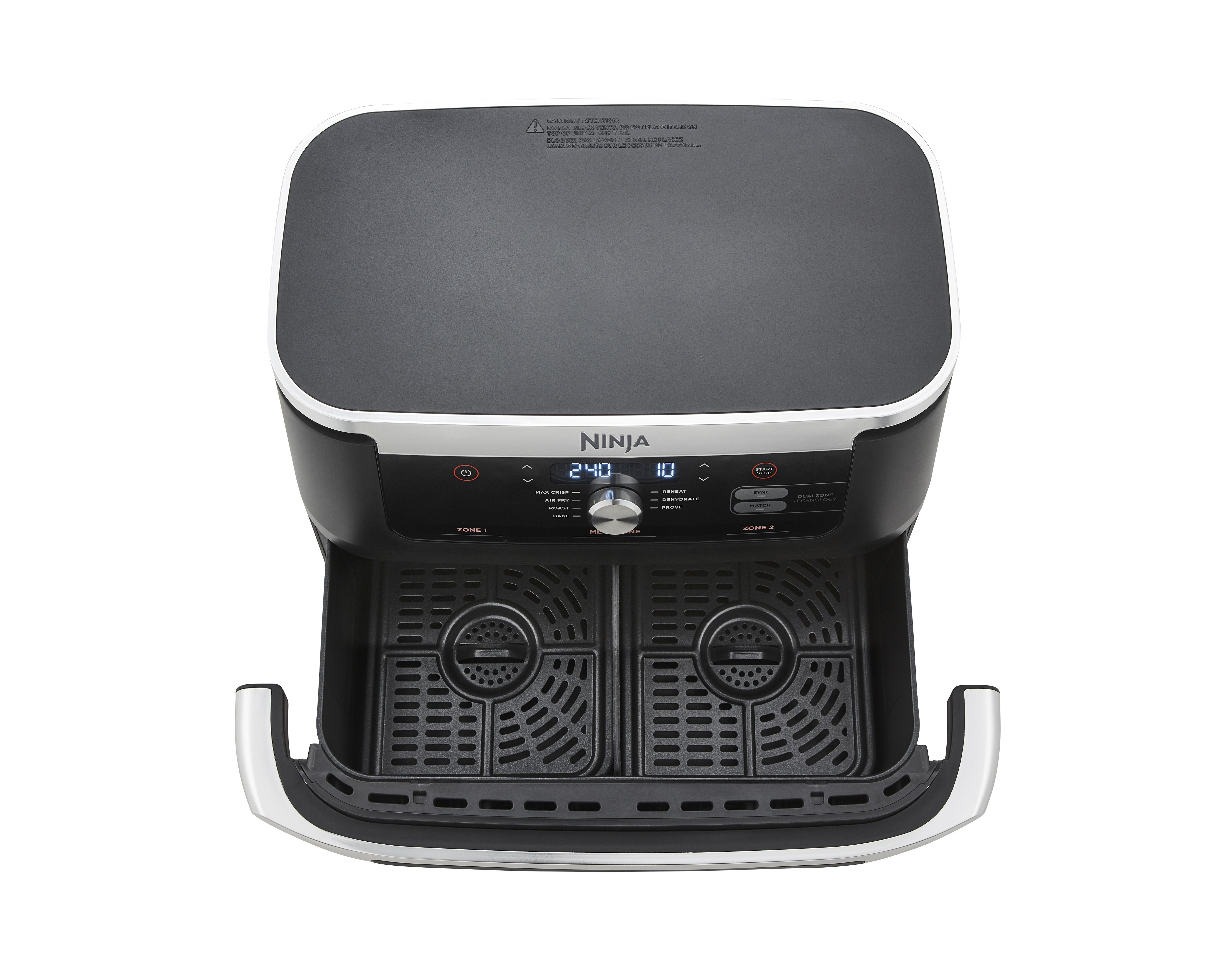 EAN 0622356270373 - Ninja AF500EU freidora Doble 10,4 L Independiente 2470 W Freidora de aire caliente Negro, Acero inoxidabl imagen 4