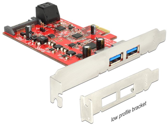 Delock Tarjeta Pcie Sata 6gb/S 2x Sata Interno + 2x Usb 3.0 Externo