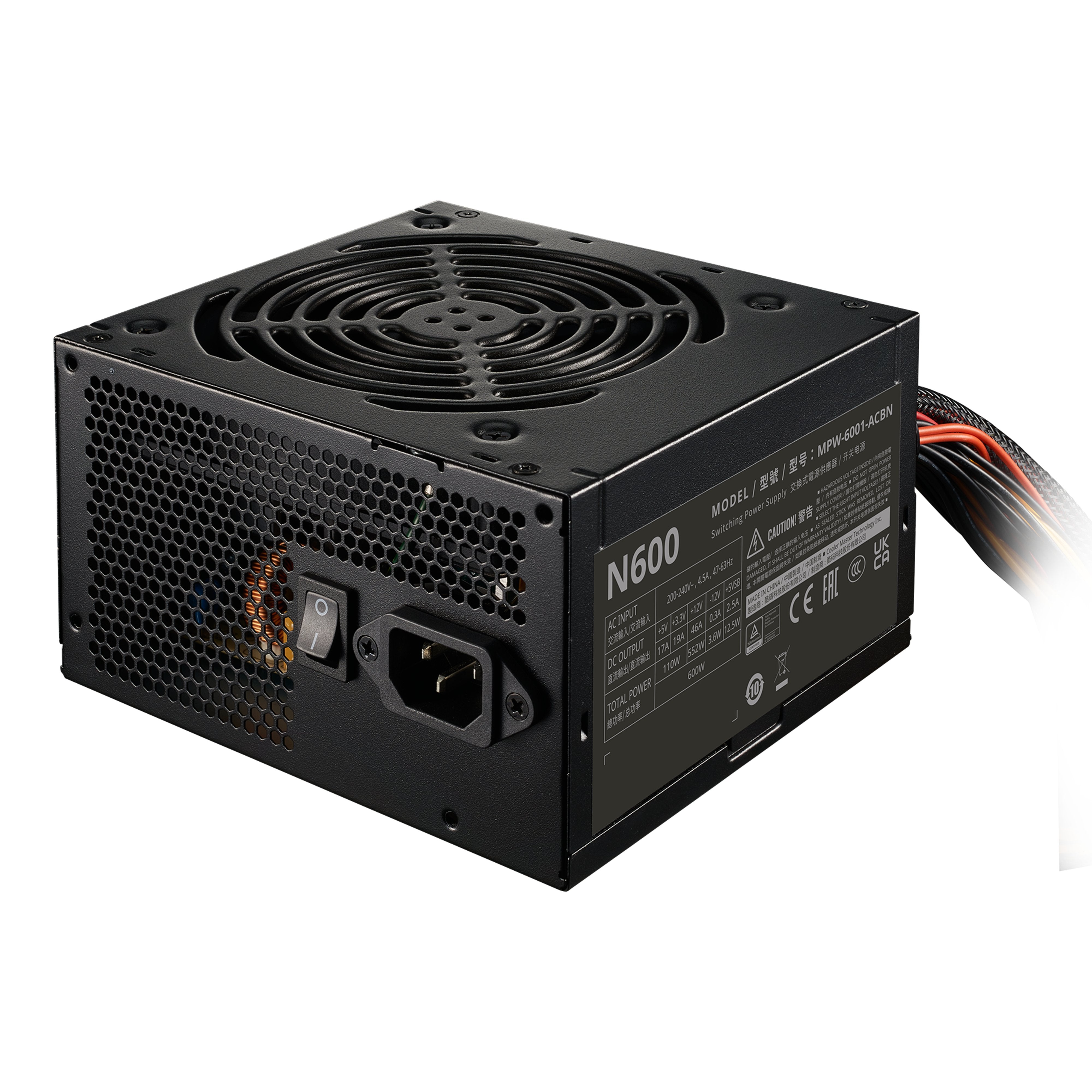 Cooler Master Elite Nex 230v 600 Unidad De Fuente De Alimentación 600 W 24-Pin Atx Negro