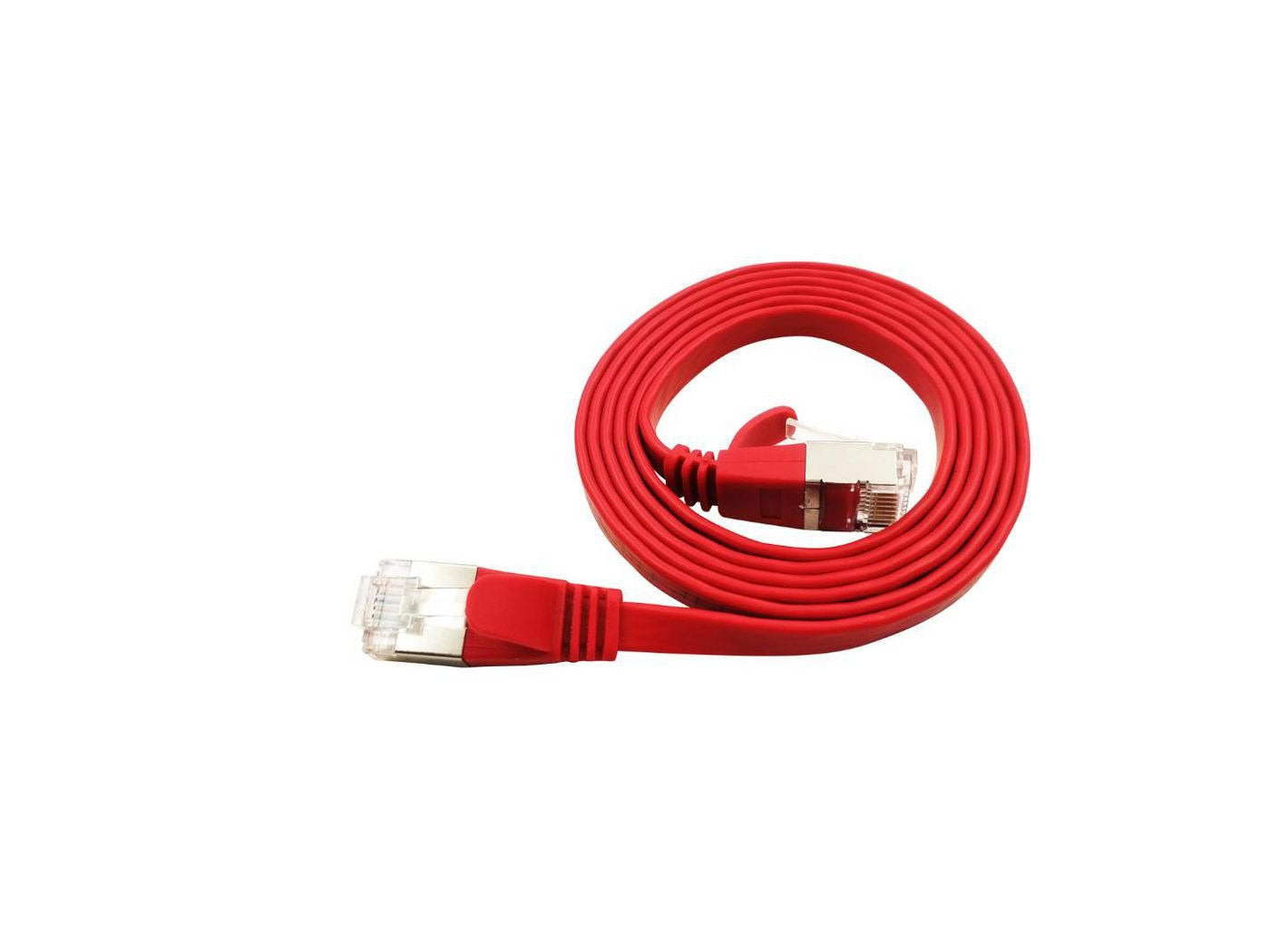 Flat U/Ftp Cat6a Red 1.5m Awg 32/7, Pvc, 1 85x6mm Stp-Fl6a-00150-Rd