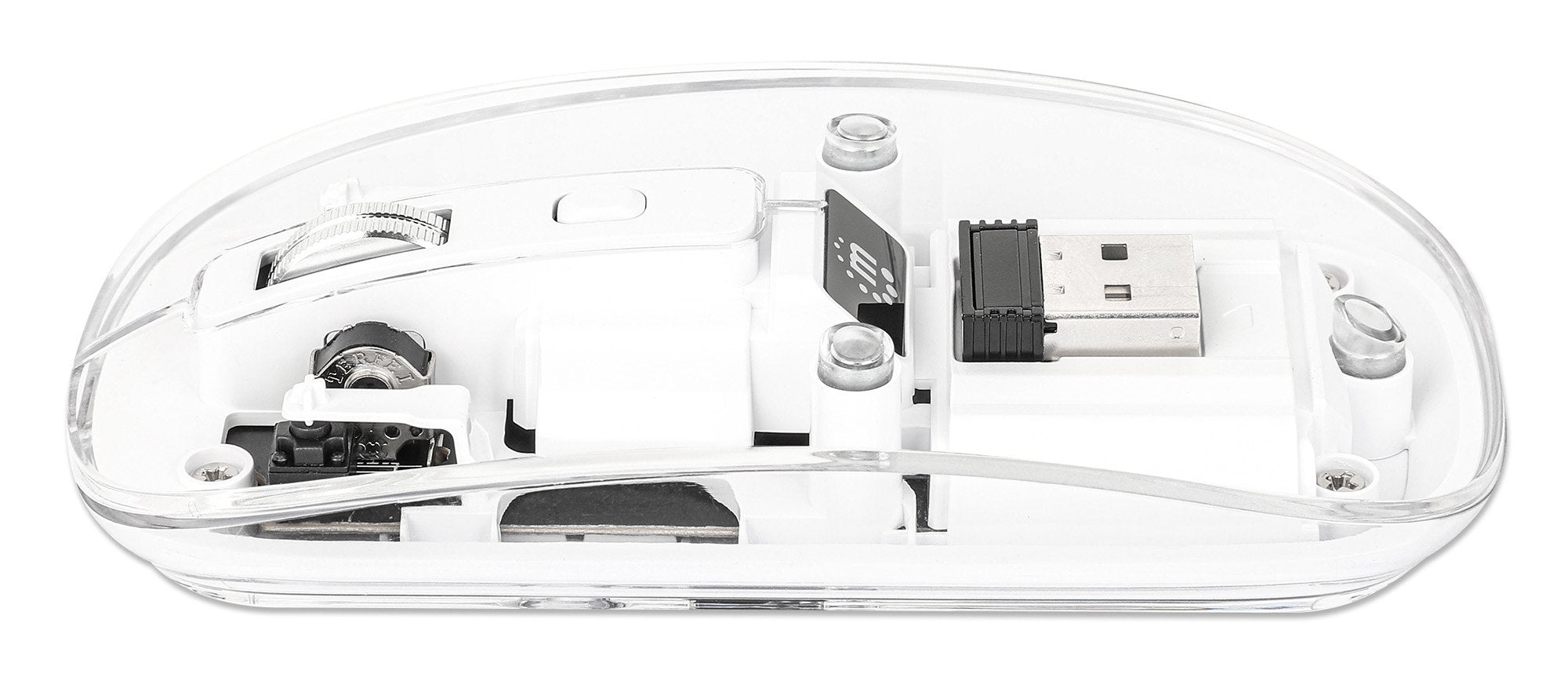 Ratón Manhattan 190275  Universal Ambidextro Rf Inalámbrico Óptico 1600 Dpi
