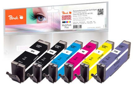 Paquete De Tinta Peach Pi100-398 Compatible Con Canon Pgi-580xxl, Cli-581xxl Pi100-398