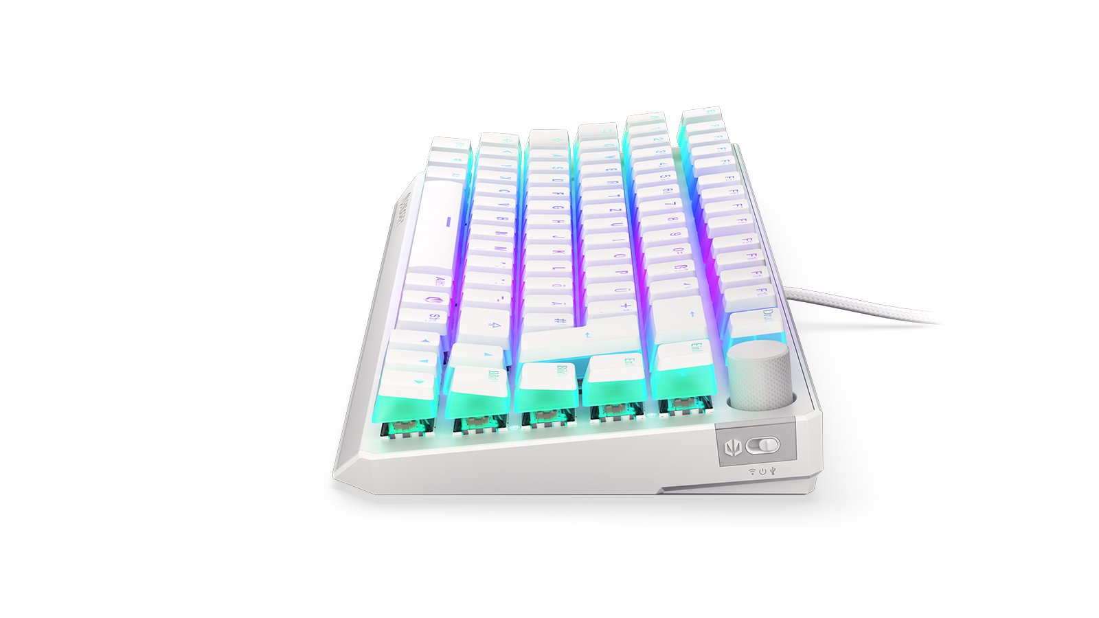 Teclado Alemán Endorfy Thock 75% Rf Inalámbrica + Usb Qwertz Blanco