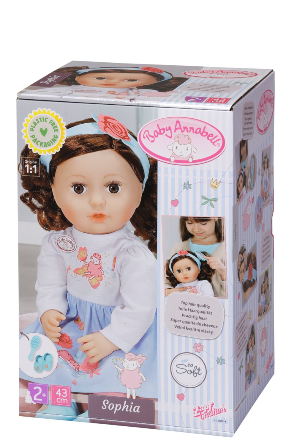 Muñeca Zapf Creation Baby Annabell® Sophia 43cm Brünett, Puppe 707234