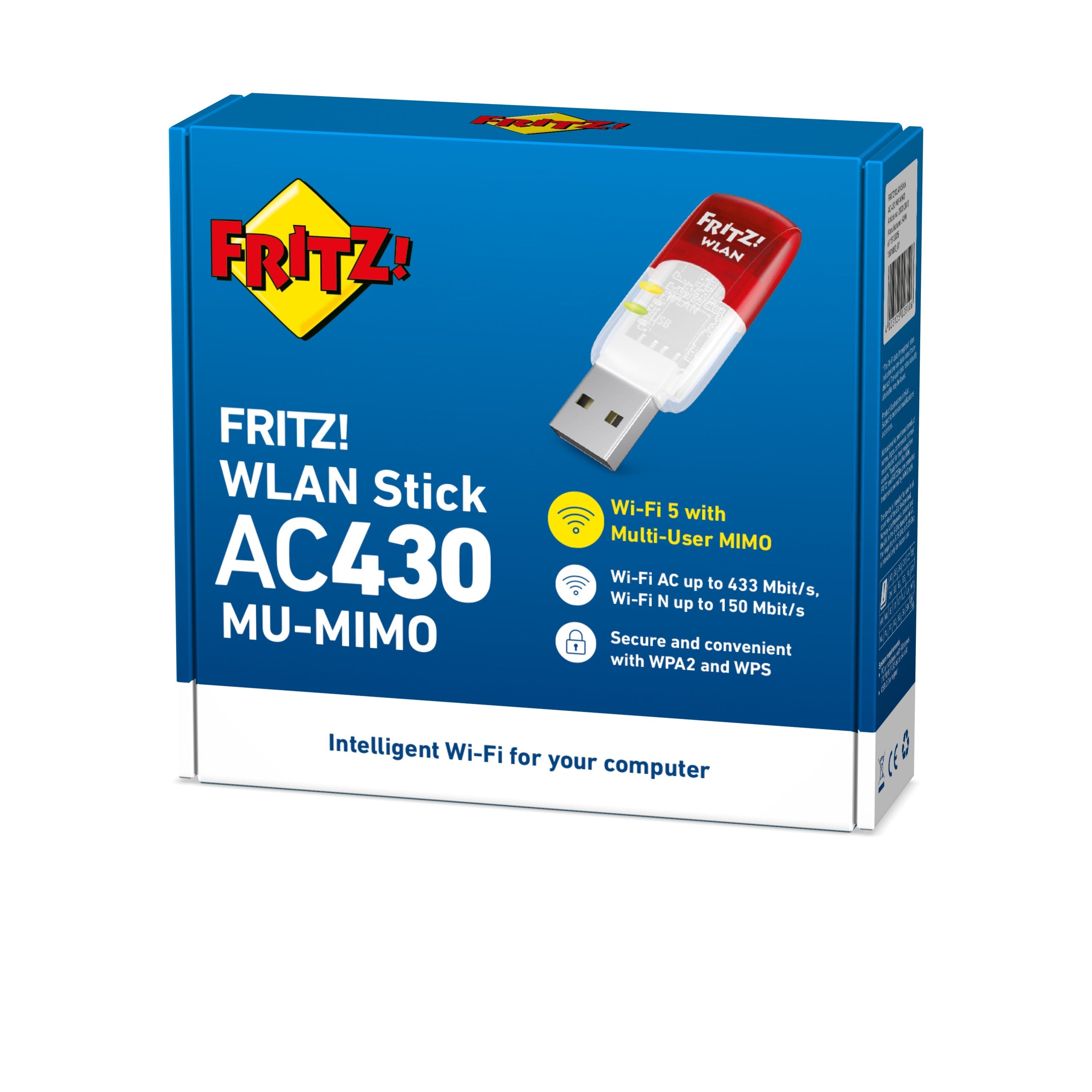 Avm Wlan Stick Ac 430 Edition International Wlan 583mbit/S Adaptador Y Tarjeta De Red