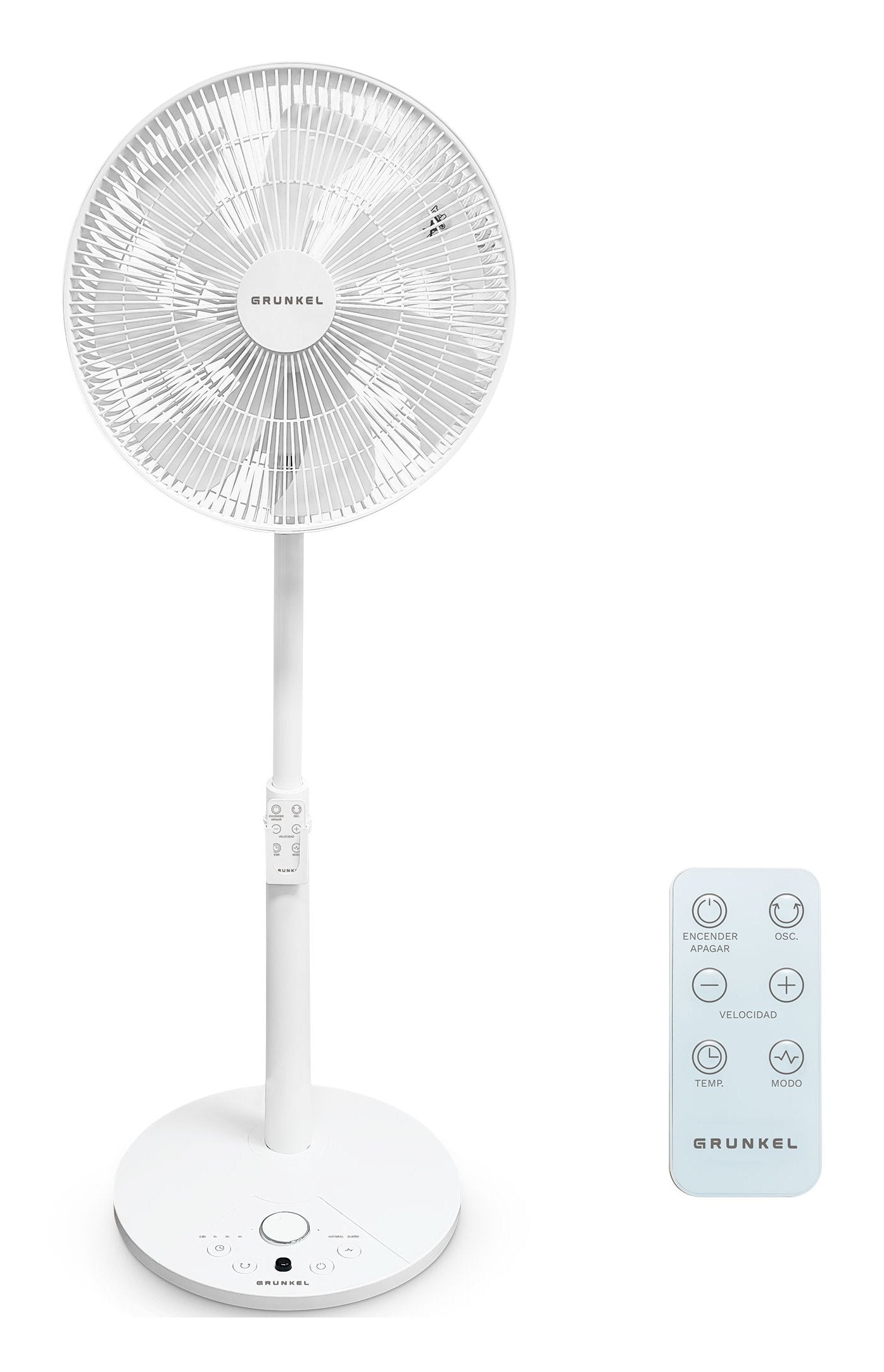 Ventilador De Pie Grunkel Fs-14t 25w 7 Aspas 35cm 12 Velocidades