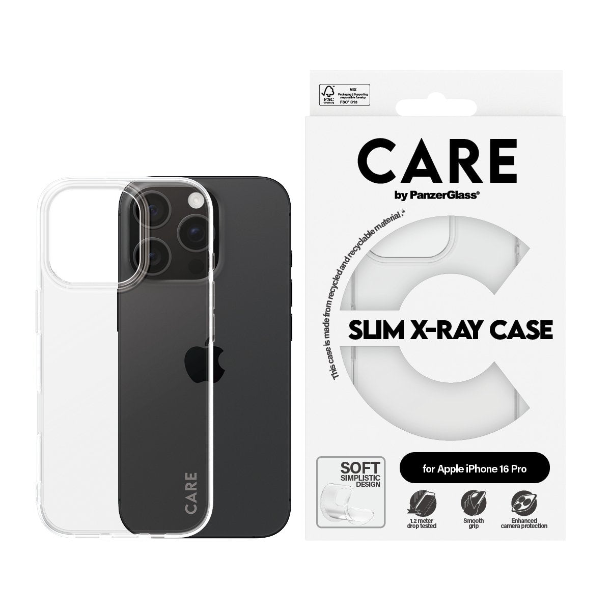 EAN 5715685005817 - PanzerGlass CARE™ by ® X-Ray Case iPhone 16 Pro funda para teléfono móvil Transparente imagen 2