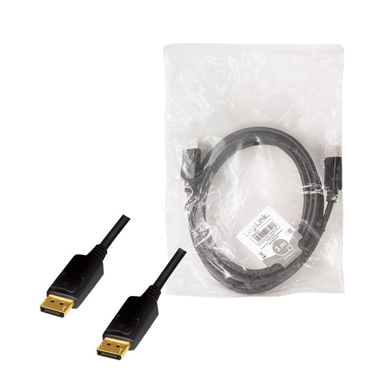 Logilink Cd0102 Cable Displayport 3 M Negro 1.2, 4k/60hz