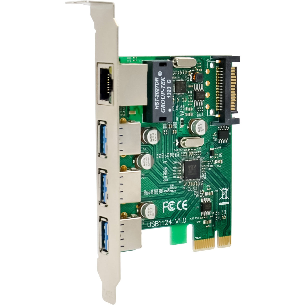 Inline Combokarte Gigabit Red Y Usb 3.2 Gen.1 - 1x Rj45 - 3x Usb-A