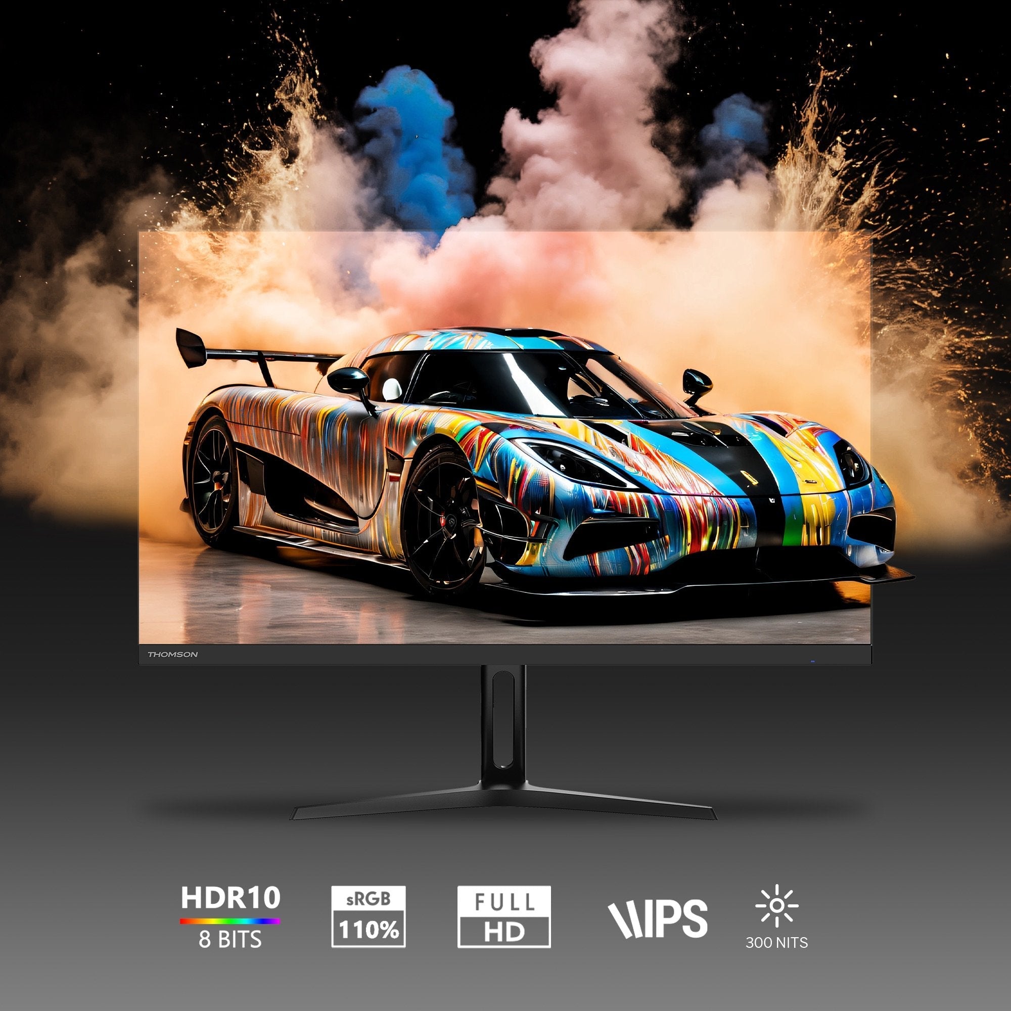 Monitor Thomson Gaming 24"Fhd 1920x1080 180hz 1ms 2*Hdmi/1*Dp Negro