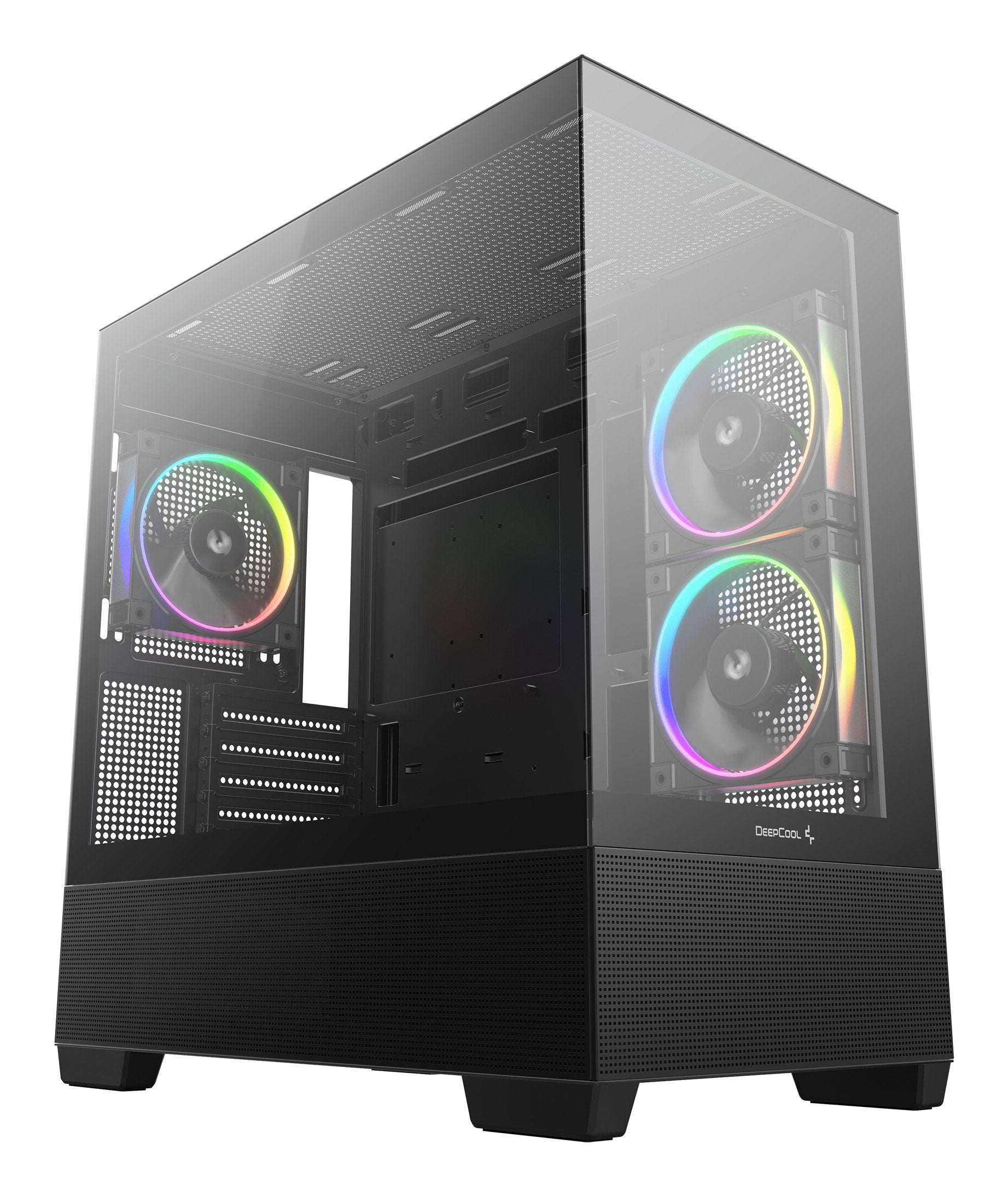 Deepcool Cg380 3f, Caja Torre Negra, Vidrio Templado X 2 R-Cg380-Bkagm3-G