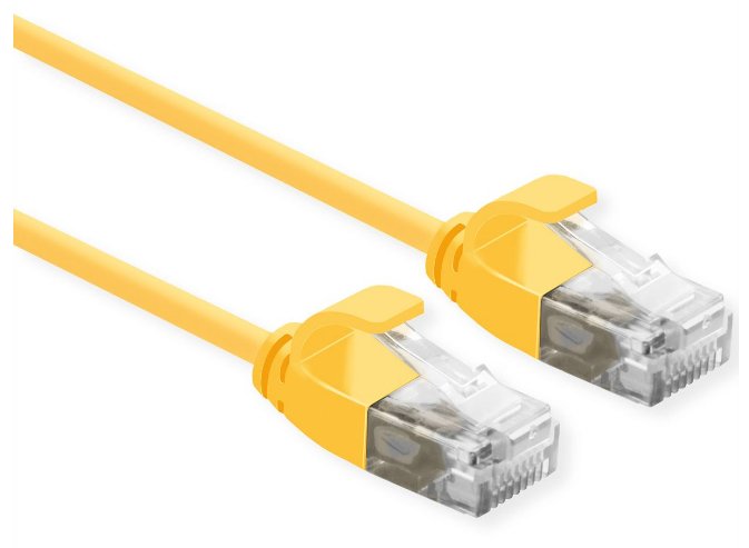 Roline Utp Datacenter Cable De Red Cat.6a (Class Ea), Lsoh, Slim, Gelb, 0,15 M