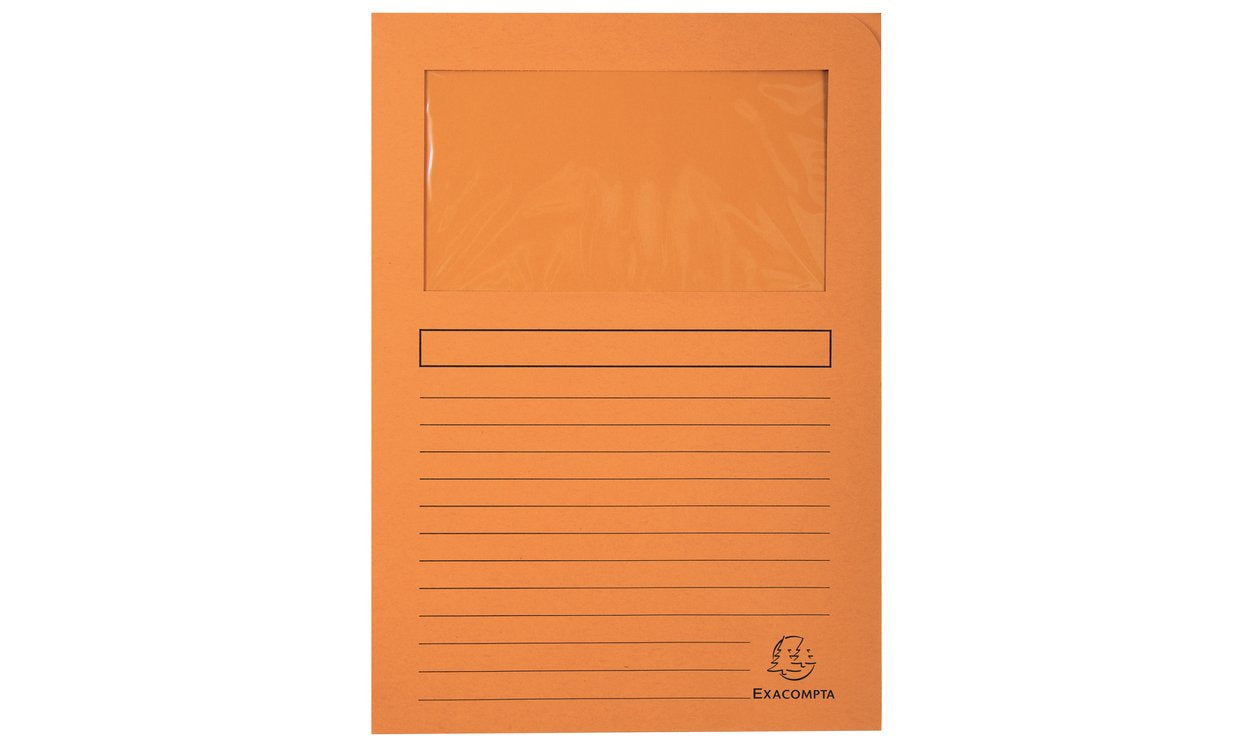 Exacompta Subcarpeta A4 Forever Con Ventana Naranja 120gr -100u-