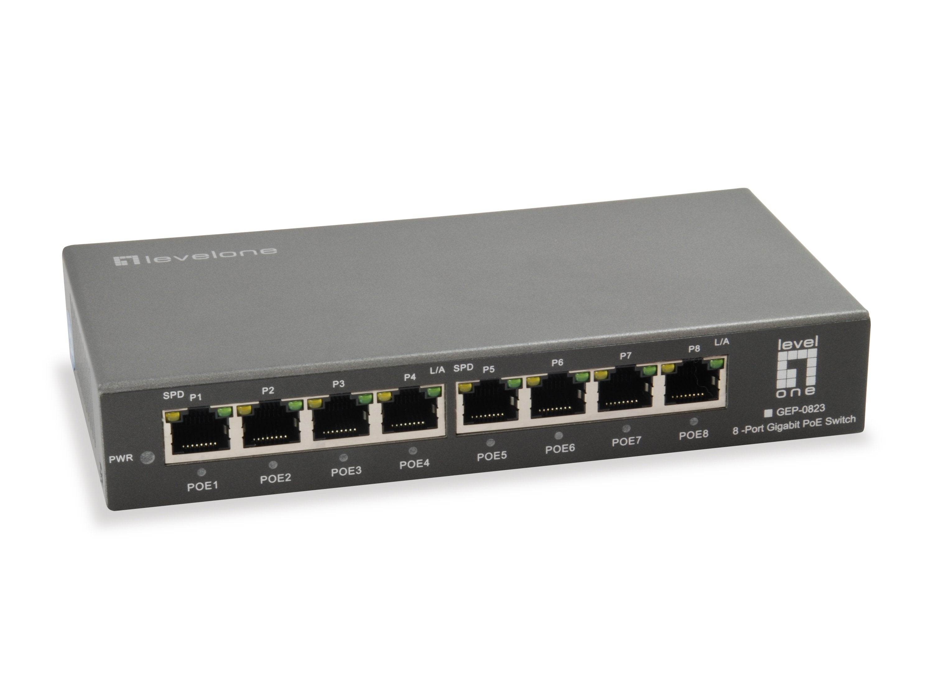 Switch Level One Gep-0823 No Gestion  8p  Poe 10/100/1000 Poe 120w