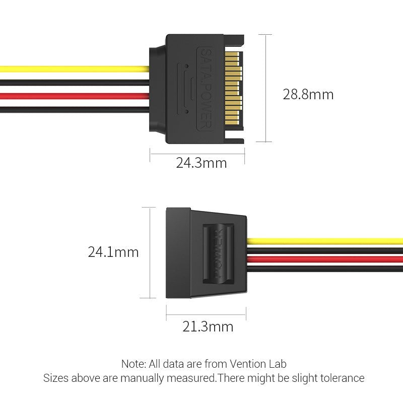 EAN 6922794732353 - Vention KDABY cable de SATA 0,3 m SATA de 15 pines Negro imagen 2