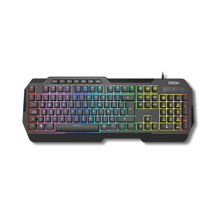 Krom Kenta Pc Combo Gaming 4 En 1 Rgb Negro