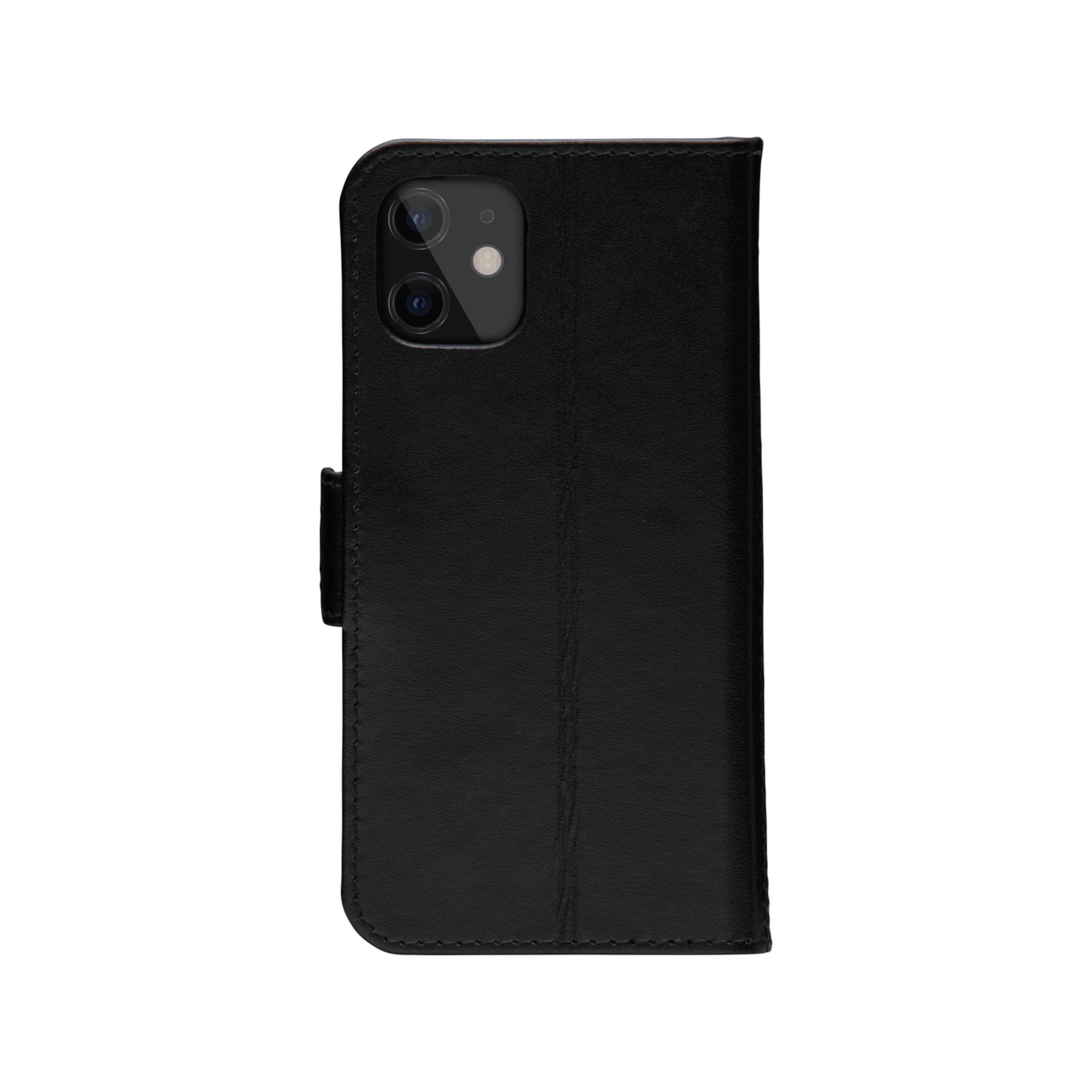 Dbramante1928 Copenhagen Slim Funda Con Tapa Para Teléfono Móvil Cuero De Grano Entero Negro Para Apple Iphone 12 Mini