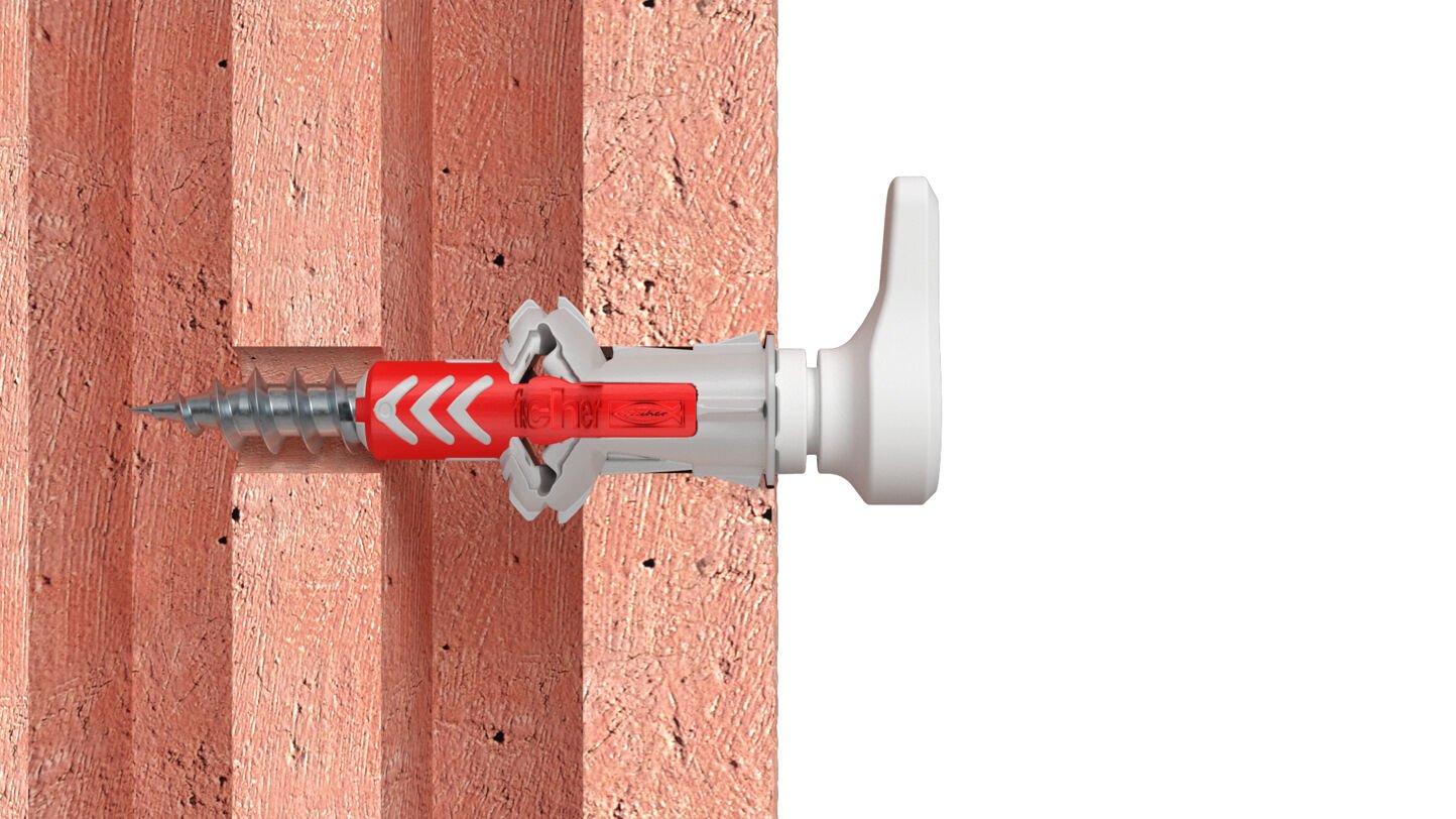 Tacos  Fischer Easyhook Angle Duopower 6x30 Blancos, 25 Piezas, Con Gancho Angular Easyhook
