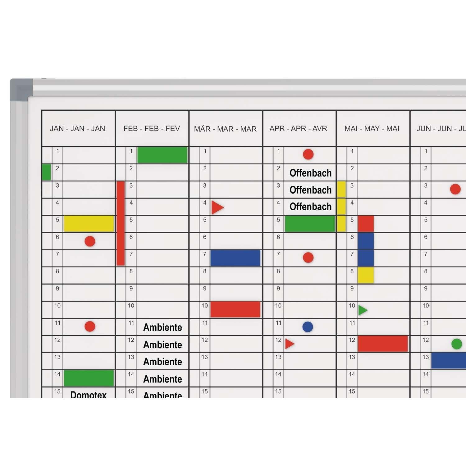 Maul Blancoboard Jahresplaner Maulmandard 60x90cm