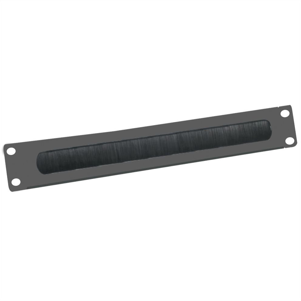 Value 19-Zoll-Cabledurchfhrung 2 He Mit Brstendichtung, Schwarz