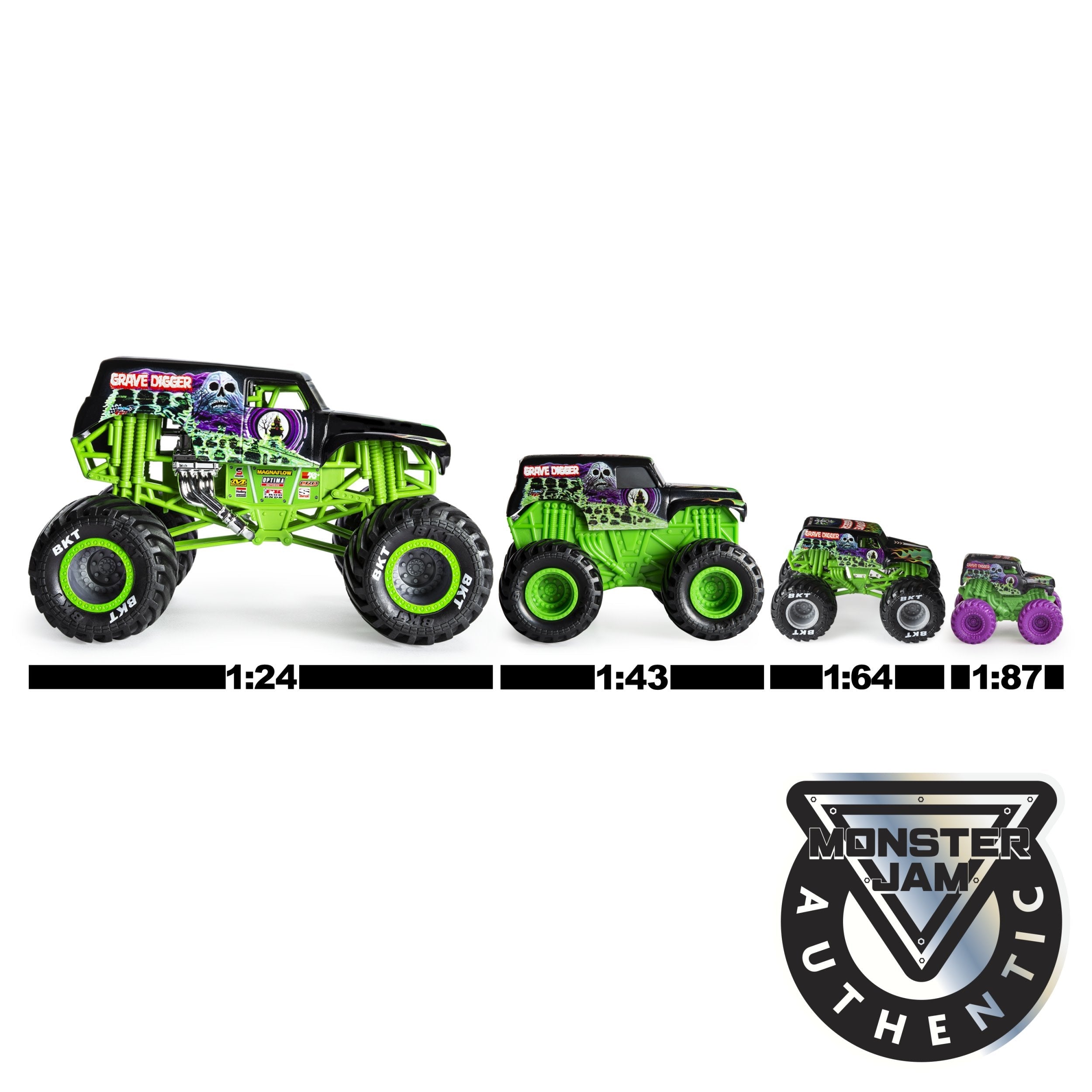 3 Vehículos De Juguete Spin Master Monster Jam Charged Beasts 3er-Pack, Spielfahrzeug 6065096