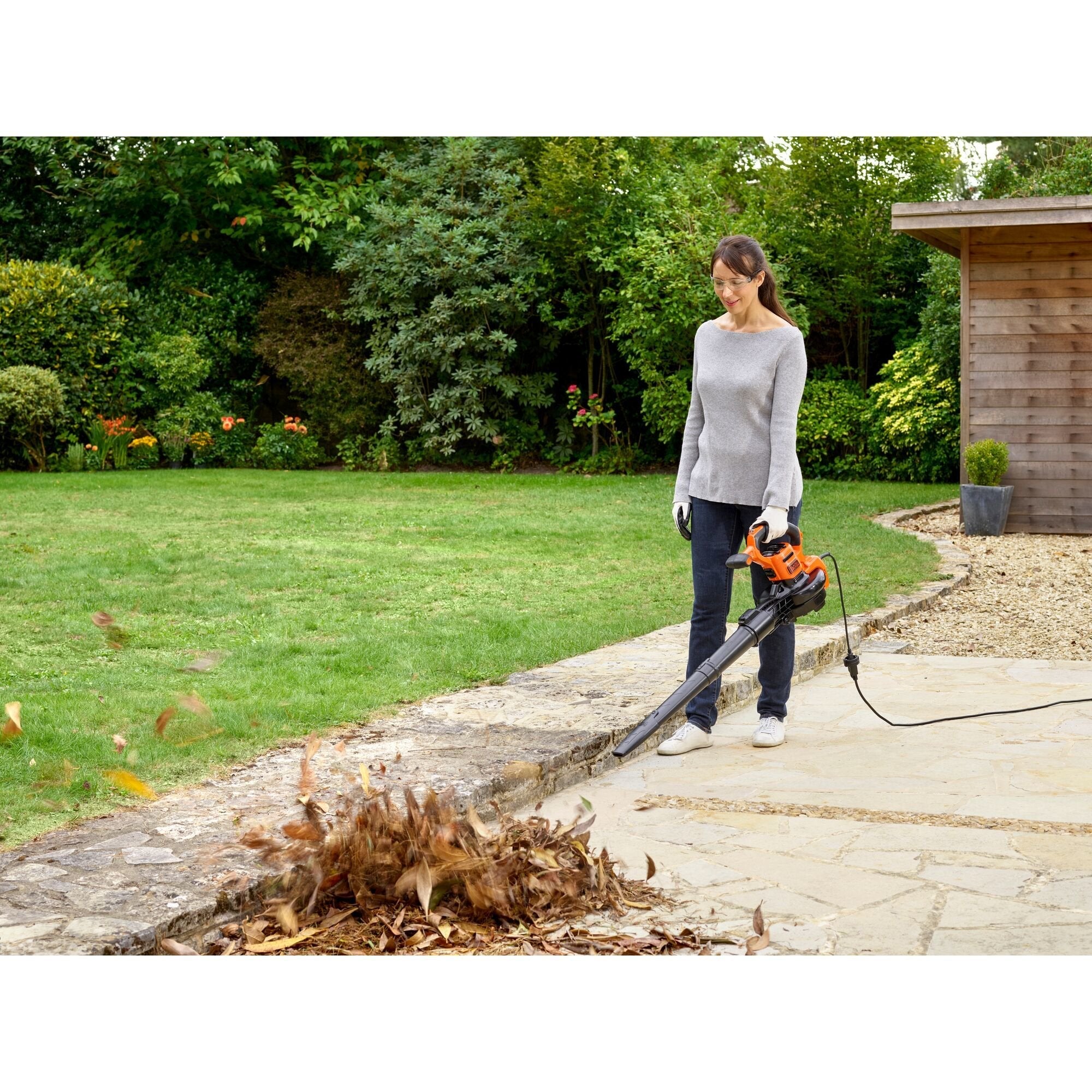 Soplador Black+Decker Beblv301-Qs De Hoja 3000 W, Aspirador/Soplador Negro/Naranja, Soplador De Mochila, 206 Kmh, 404 Kmh, 268 M³/H, 72 L, Negro, Naranja